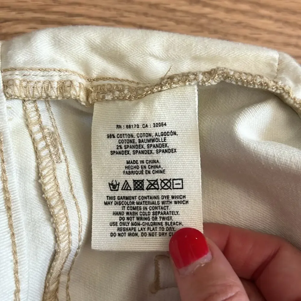 Anthropologie Aubrey Levinthal Night Garden Hand Painted Denim Skirt - Picture 6 of 8